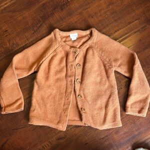 Jamie Kay baby Cozy Orange Button-Up Cardigan